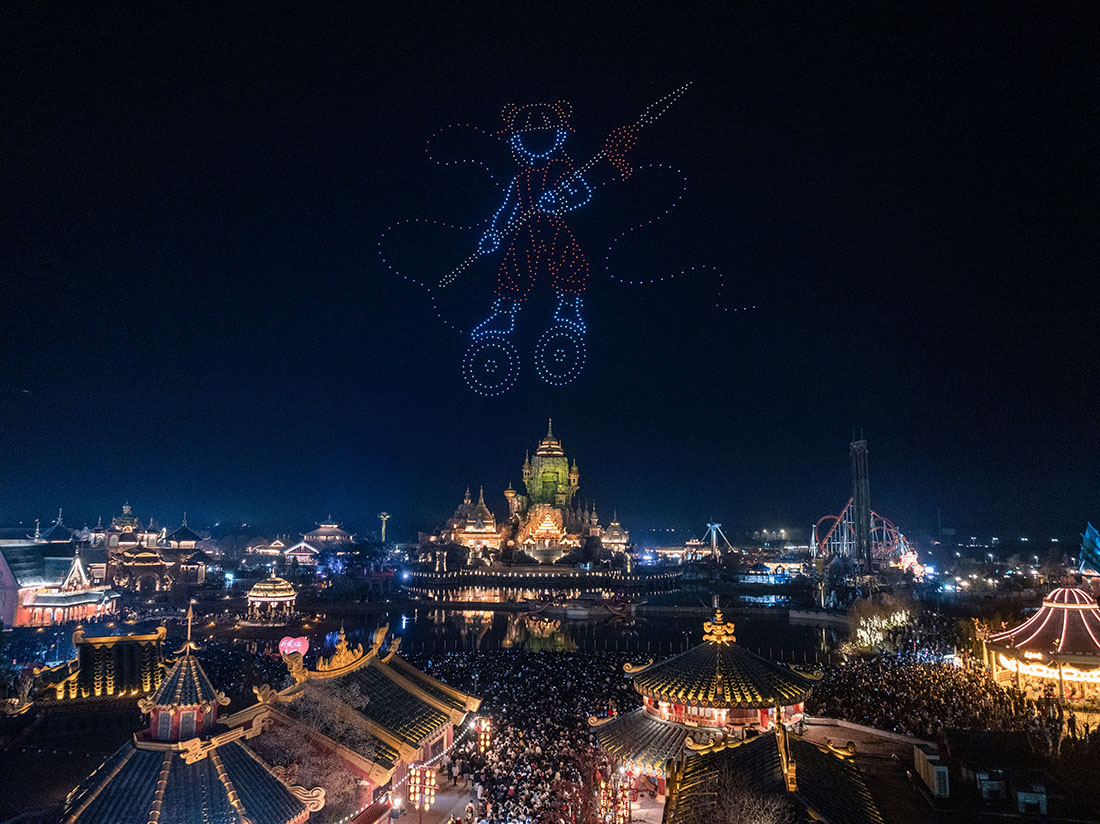 组图：淮安西游乐园跨年烟花照亮新年梦想