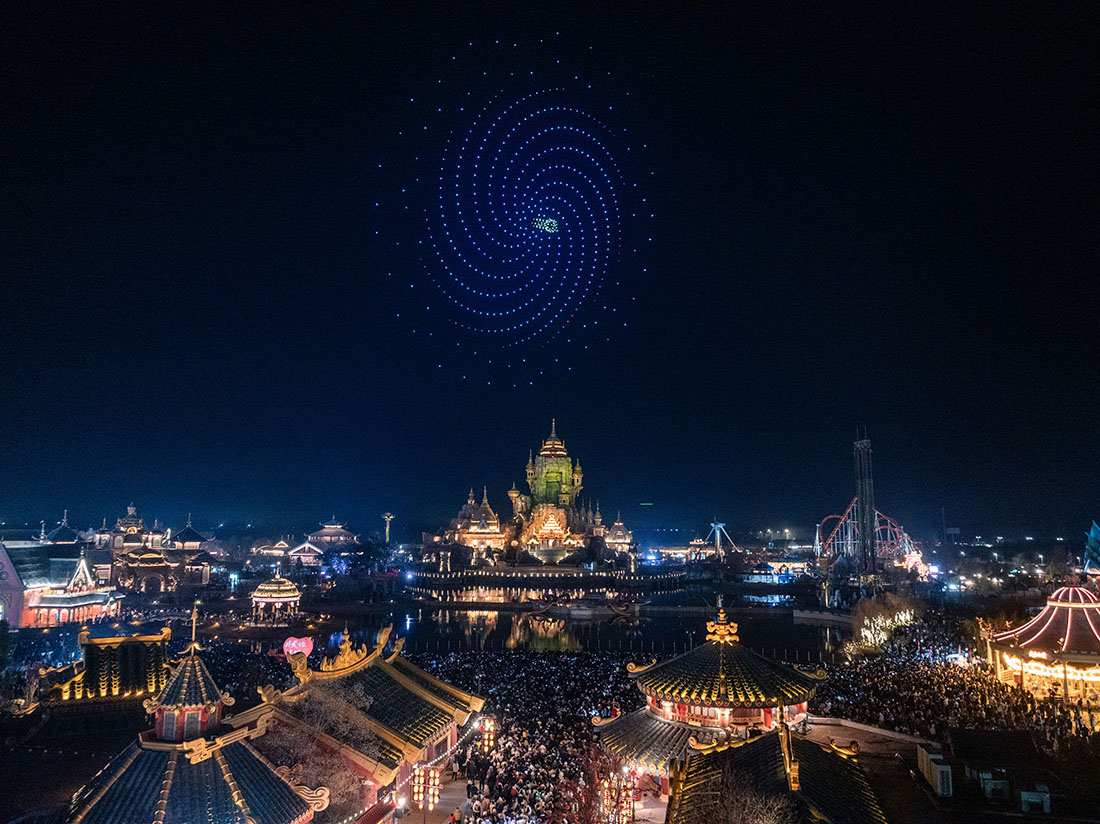 组图：淮安西游乐园跨年烟花照亮新年梦想