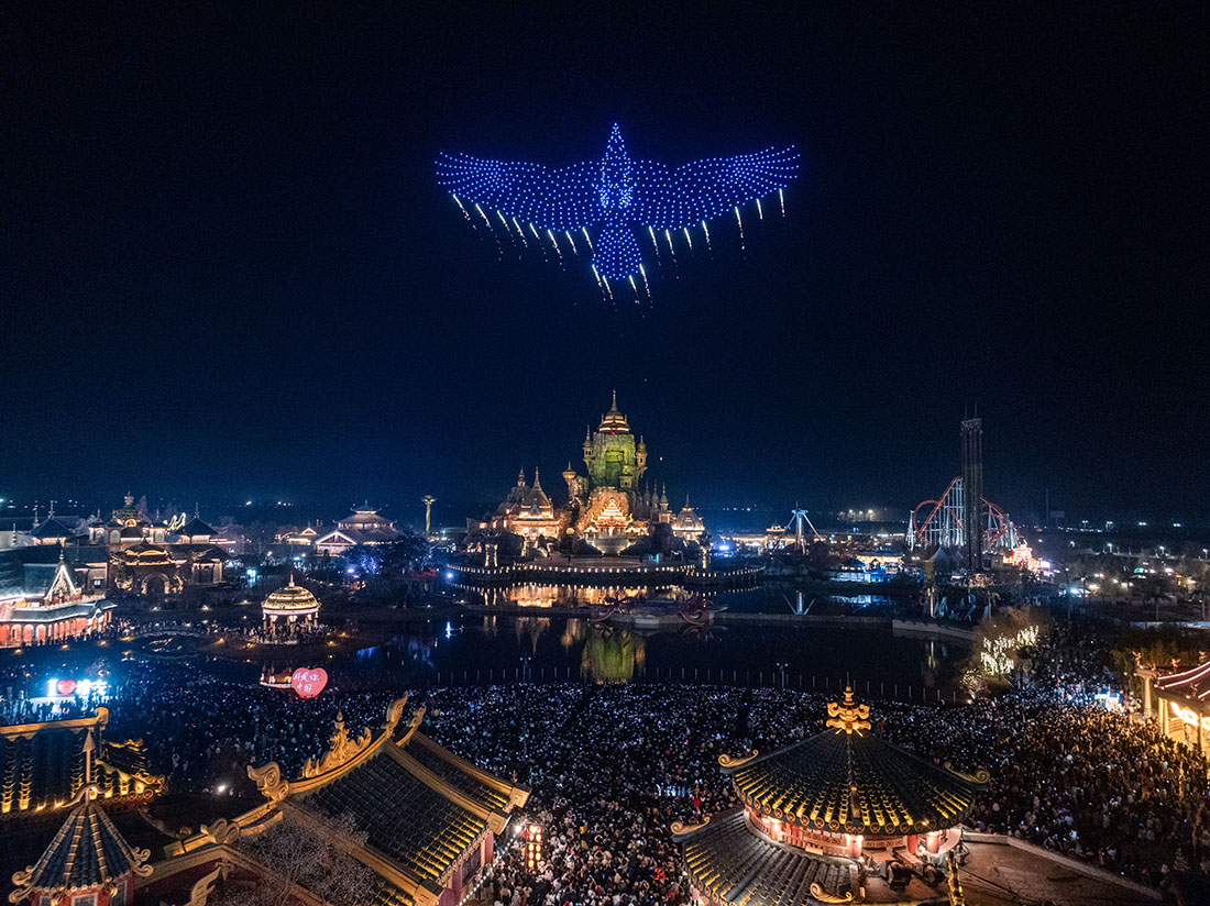 组图：淮安西游乐园跨年烟花照亮新年梦想