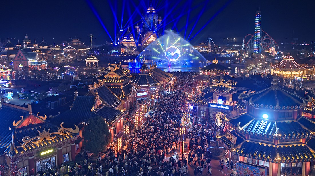 组图：淮安西游乐园跨年烟花照亮新年梦想
