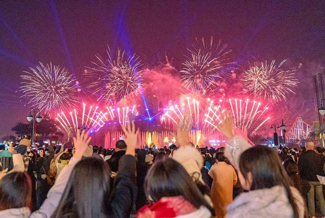 组图：淮安西游乐园跨年烟花照亮新年梦想